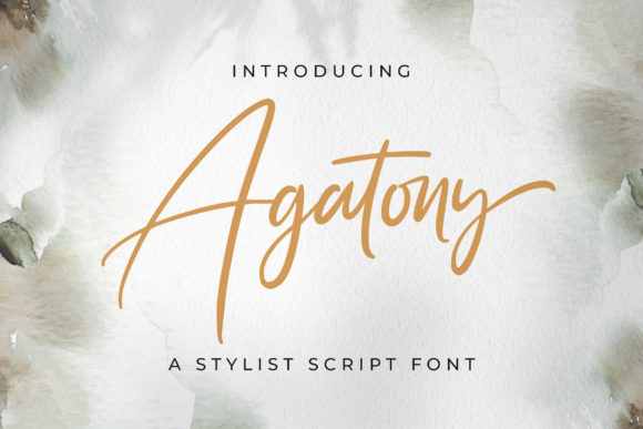 Agatony Script Font for Elegant Brand Identity