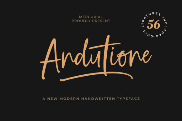 Andutione: The Delicate Script Font for Elegant Editorial Design