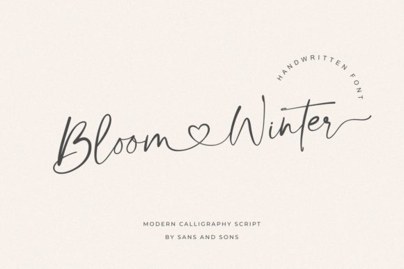 Bloom Winter: A Delicate Handwritten Font for Editorial Design