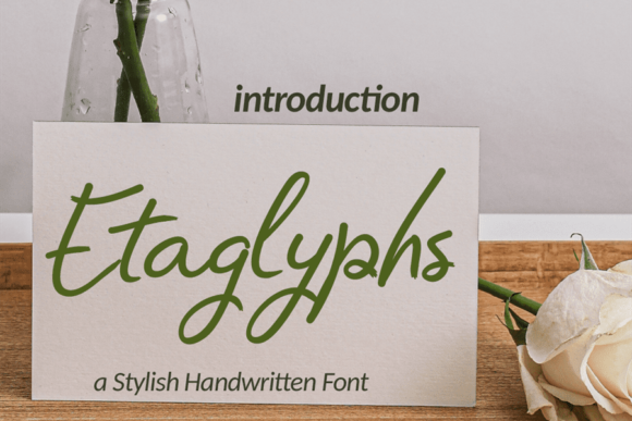 Etaglyphs Script Font Review for Vintage Branding