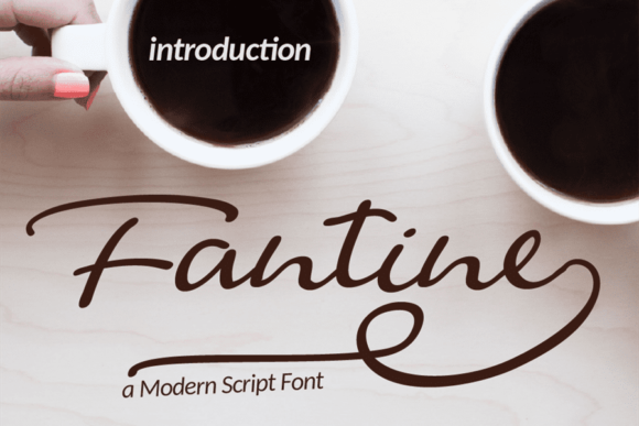 Fantine Script Font for Vintage Branding and Labels