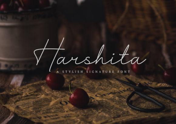 Harshita Script Typeface for Elegant Editorial Design