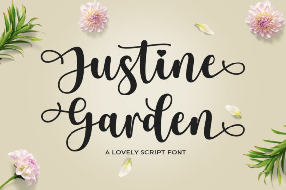 Justine Garden Handwritten Font Review for Campaign Design
