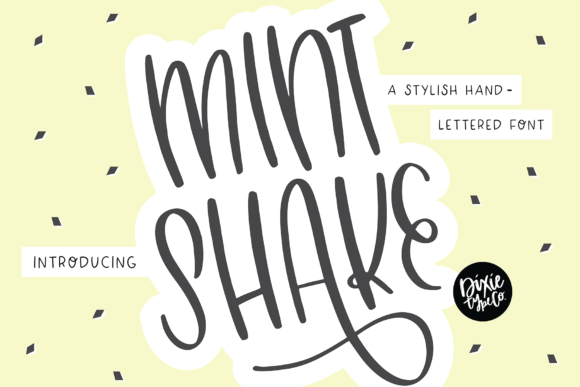 Mint Shake Handwritten Font for Branding and Packaging
