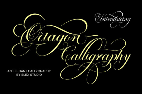 Octagon Calligraphy: Elegant Script Design