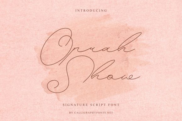 Oprah Show: A Script Handwritten Font for Editorial Elegance