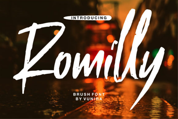 Romilly Brushed Script Font for Handmade Branding