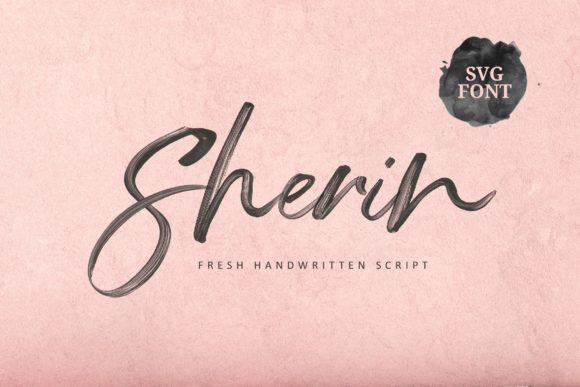 Sherin Brushed Calligraphy Typeface for Luxury Branding