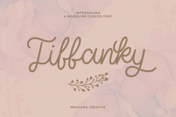 Tiffanky Brushed Script Font for Handmade Branding